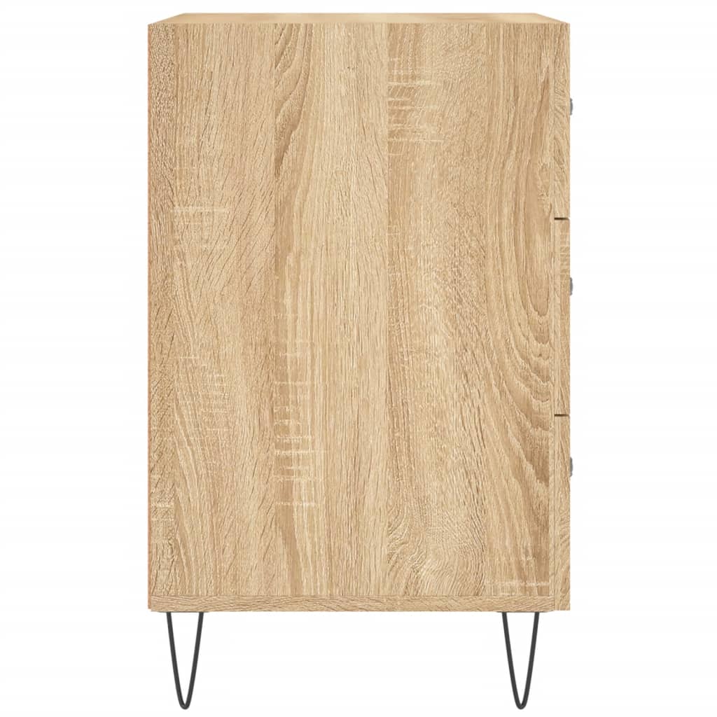 Mesita de noche madera de ingeniería roble Sonoma 40x40x66 cm - Imagen 6
