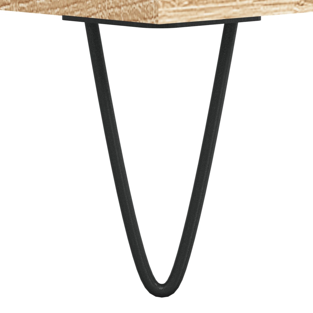 Mesita de noche madera de ingeniería roble Sonoma 40x40x66 cm - Imagen 10