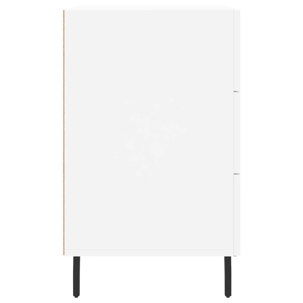 Mesita de noche madera de ingeniería blanco 40x40x66 cm - Imagen 6