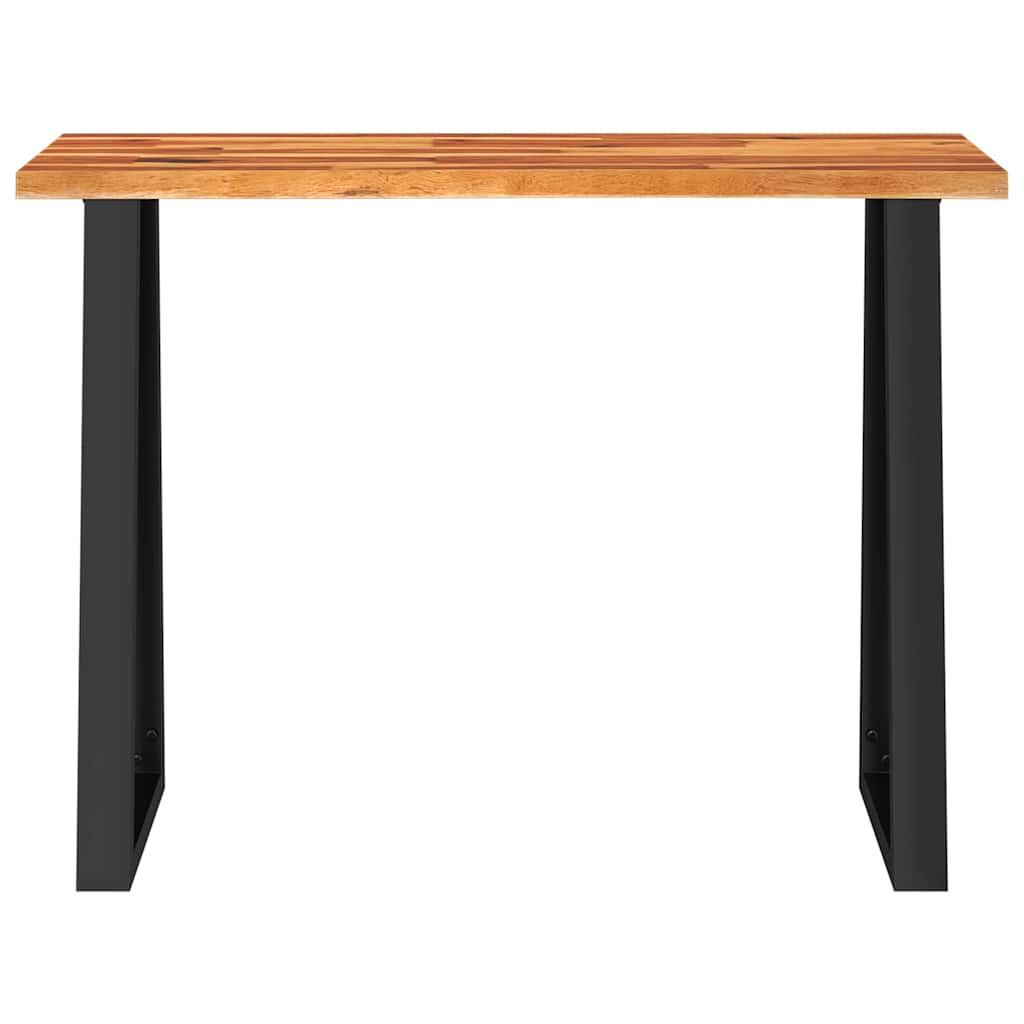 Mesa consola con borde vivo madera maciza acacia 110x35x80 cm - Imagen 4