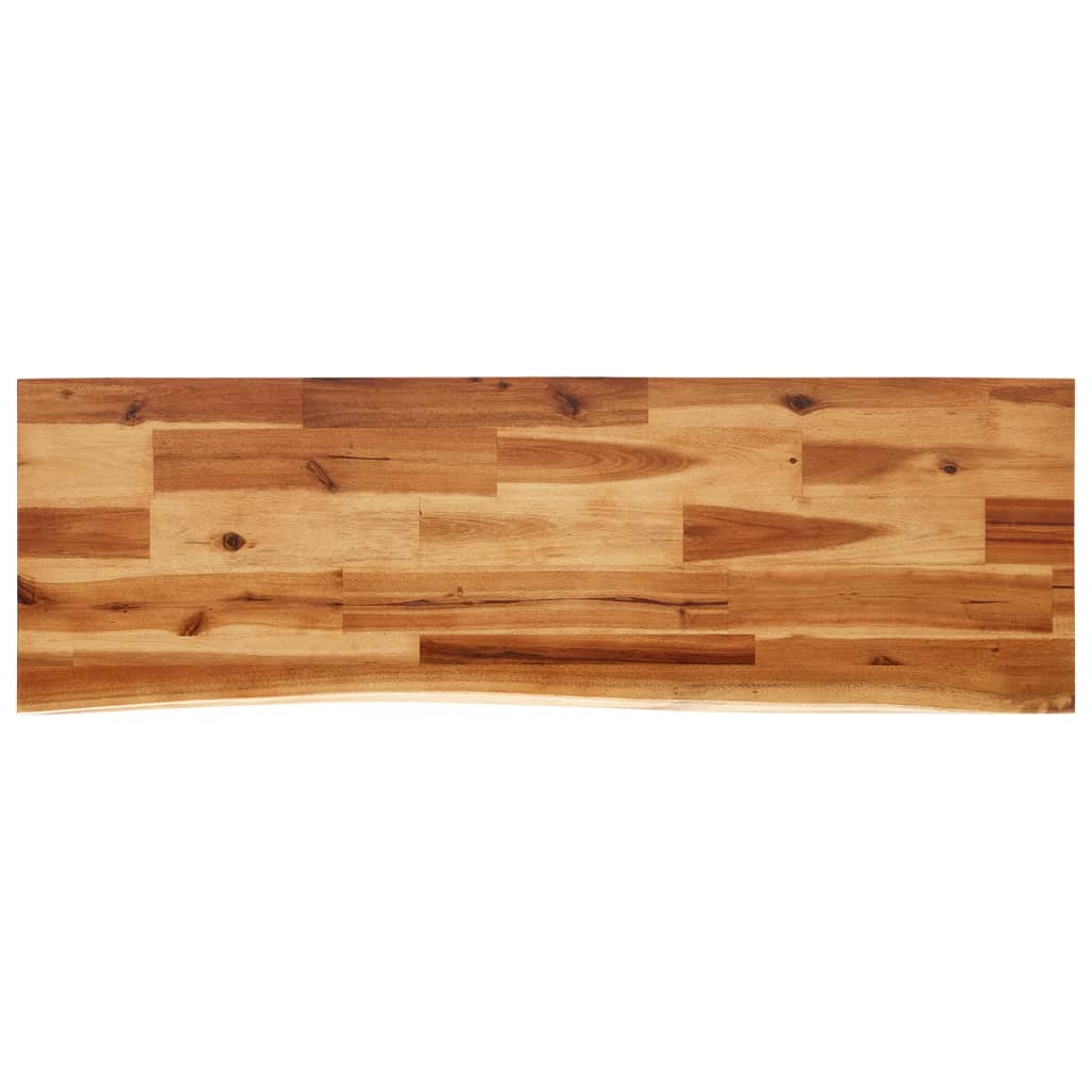 Mesa consola con borde vivo madera maciza acacia 110x35x80 cm - Imagen 6