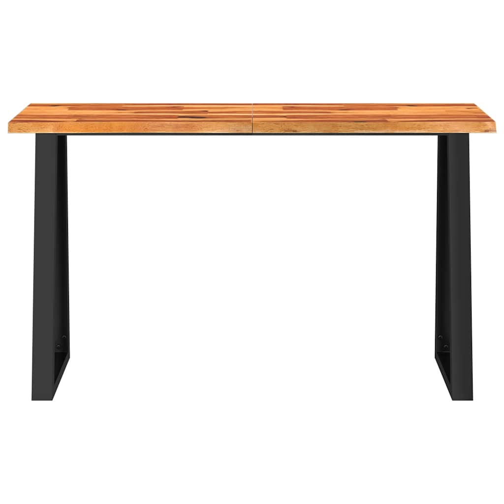 Mesa consola con borde vivo madera maciza acacia 140x40x80 cm - Imagen 4