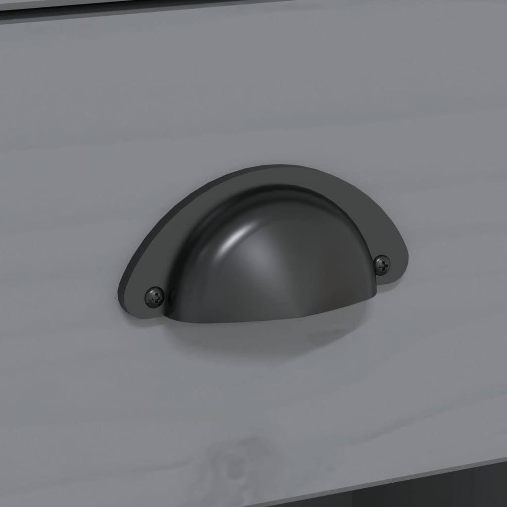 Mesita de noche BODO madera maciza de pino gris 53x38,5x67 cm - Imagen 7