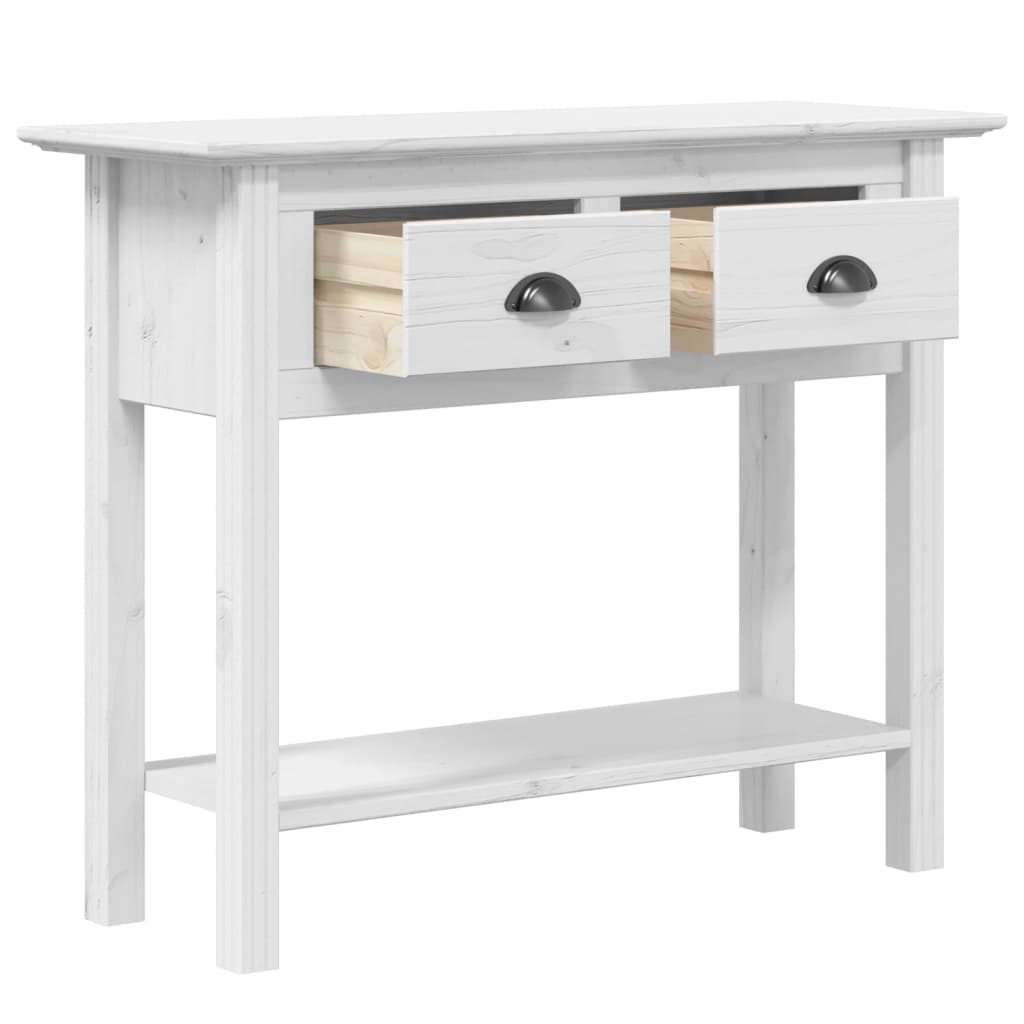 Mesa consola BODO madera maciza de pino blanco 91x35x74 cm - Imagen 4
