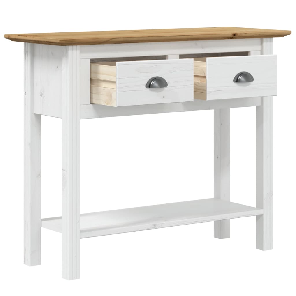 Mesa consola BODO madera maciza de pino marrón 91x35x74 cm - Imagen 4