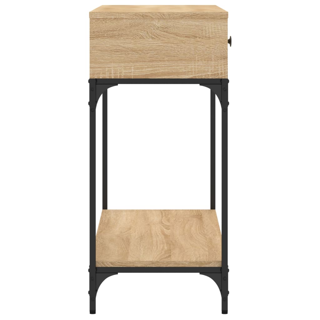 Mesa consola madera de ingeniería roble Sonoma 100x34,5x75 cm - Imagen 5