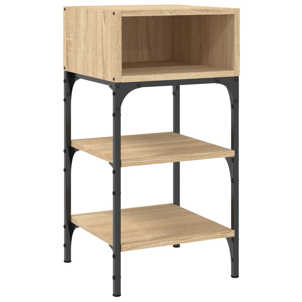 Mesita de noche madera de ingeniería roble Sonoma 35x34,5x70 cm - Imagen 2