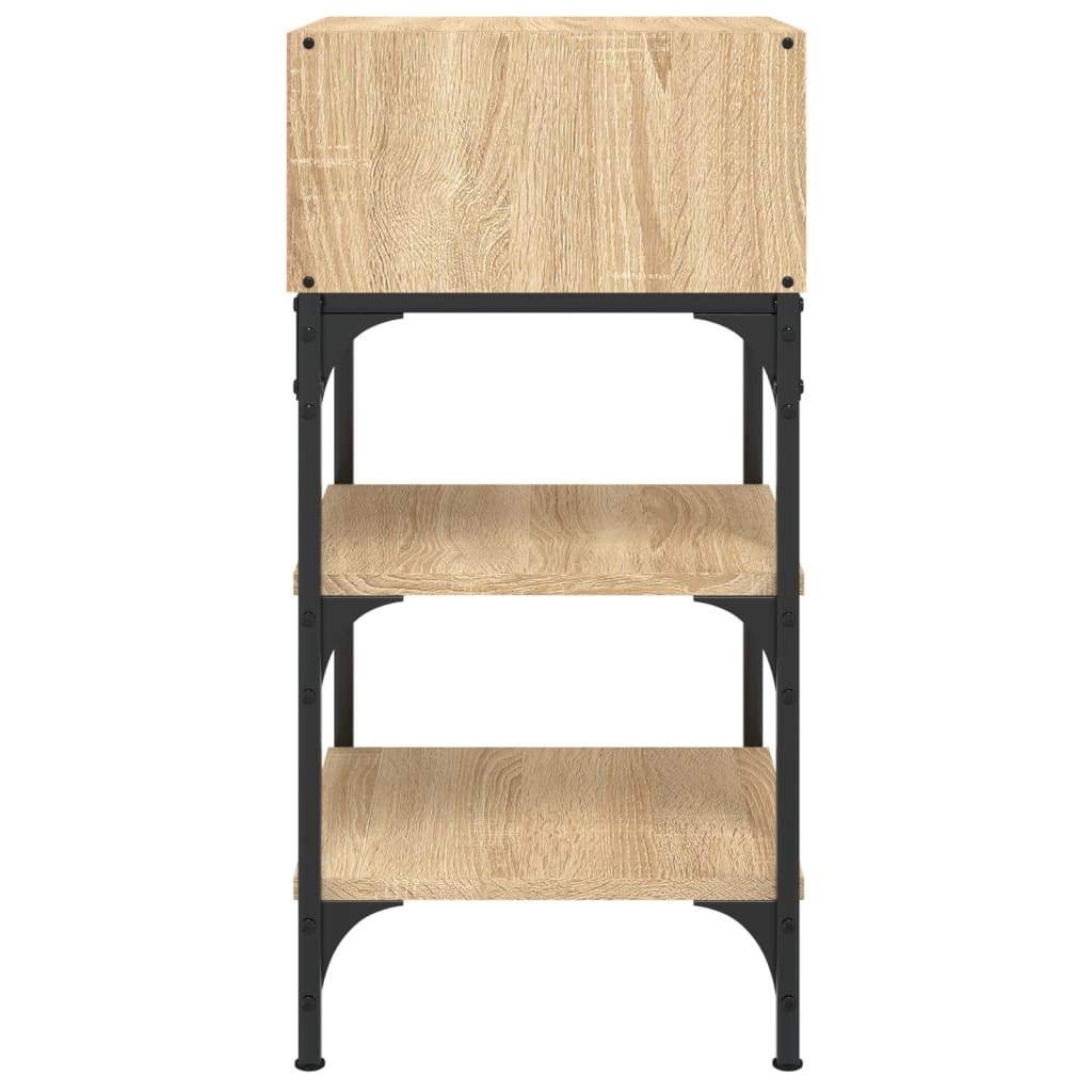 Mesita de noche madera de ingeniería roble Sonoma 35x34,5x70 cm - Imagen 5