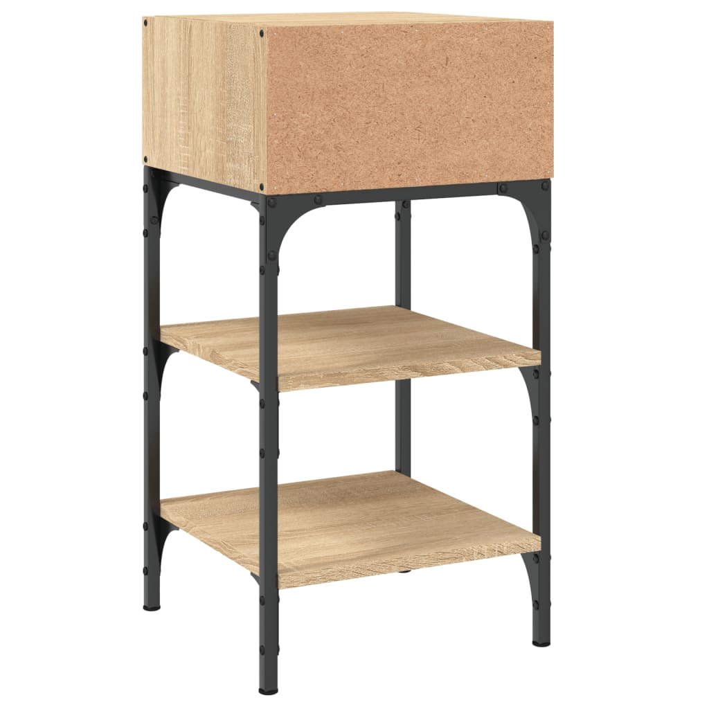 Mesita de noche madera de ingeniería roble Sonoma 35x34,5x70 cm - Imagen 6