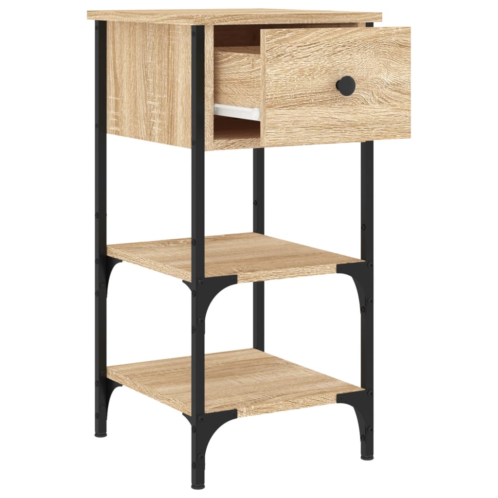 Mesita de noche madera de ingeniería roble Sonoma 34x36x70 cm - Imagen 5