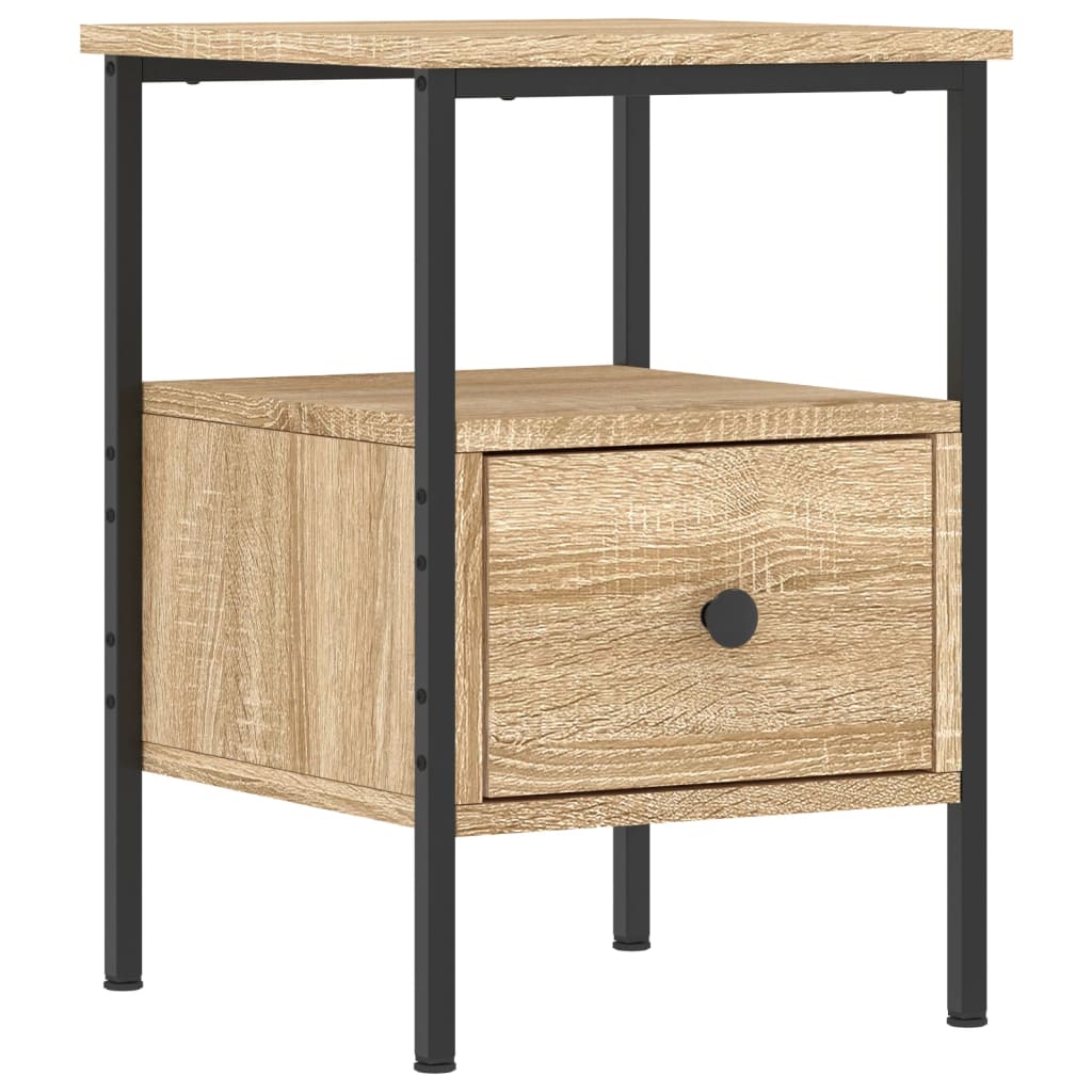 Mesita de noche madera de ingeniería roble Sonoma 34x36x50 cm - Imagen 2