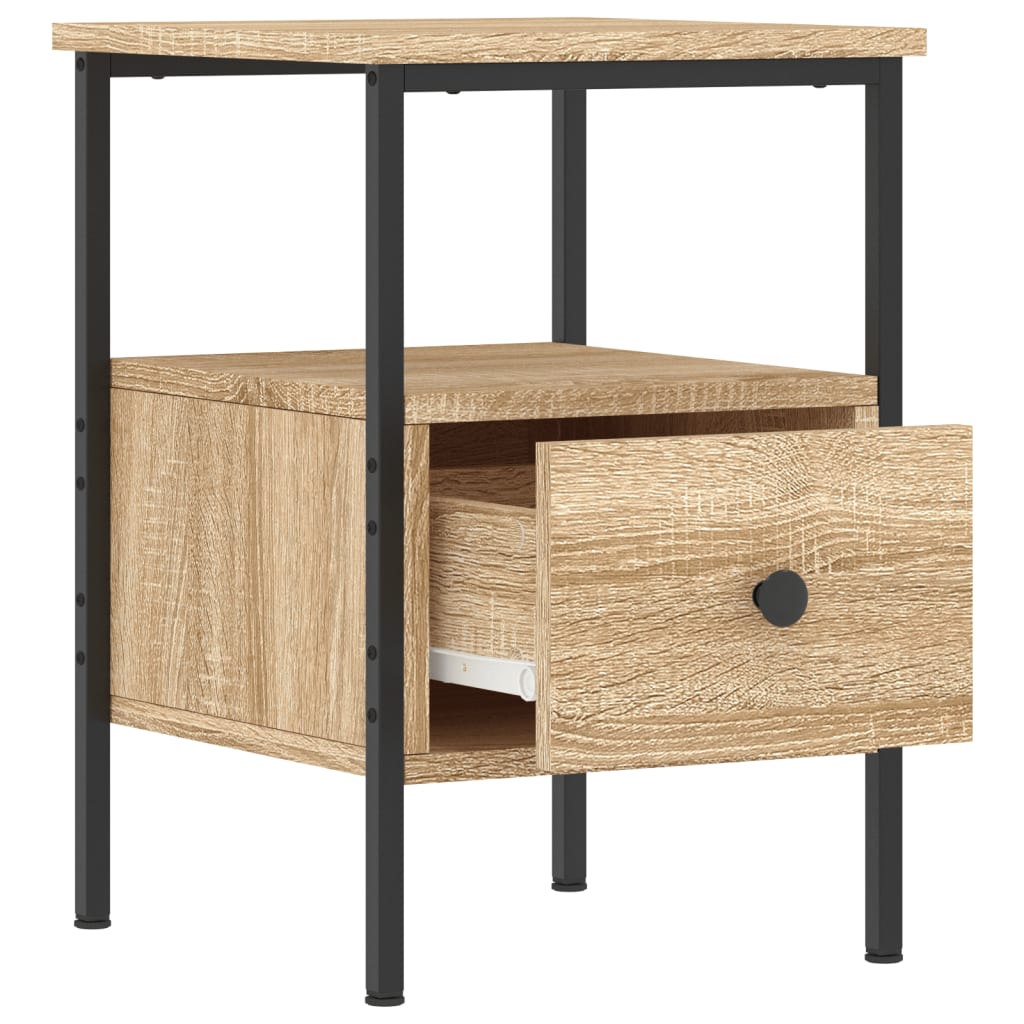 Mesita de noche madera de ingeniería roble Sonoma 34x36x50 cm - Imagen 5