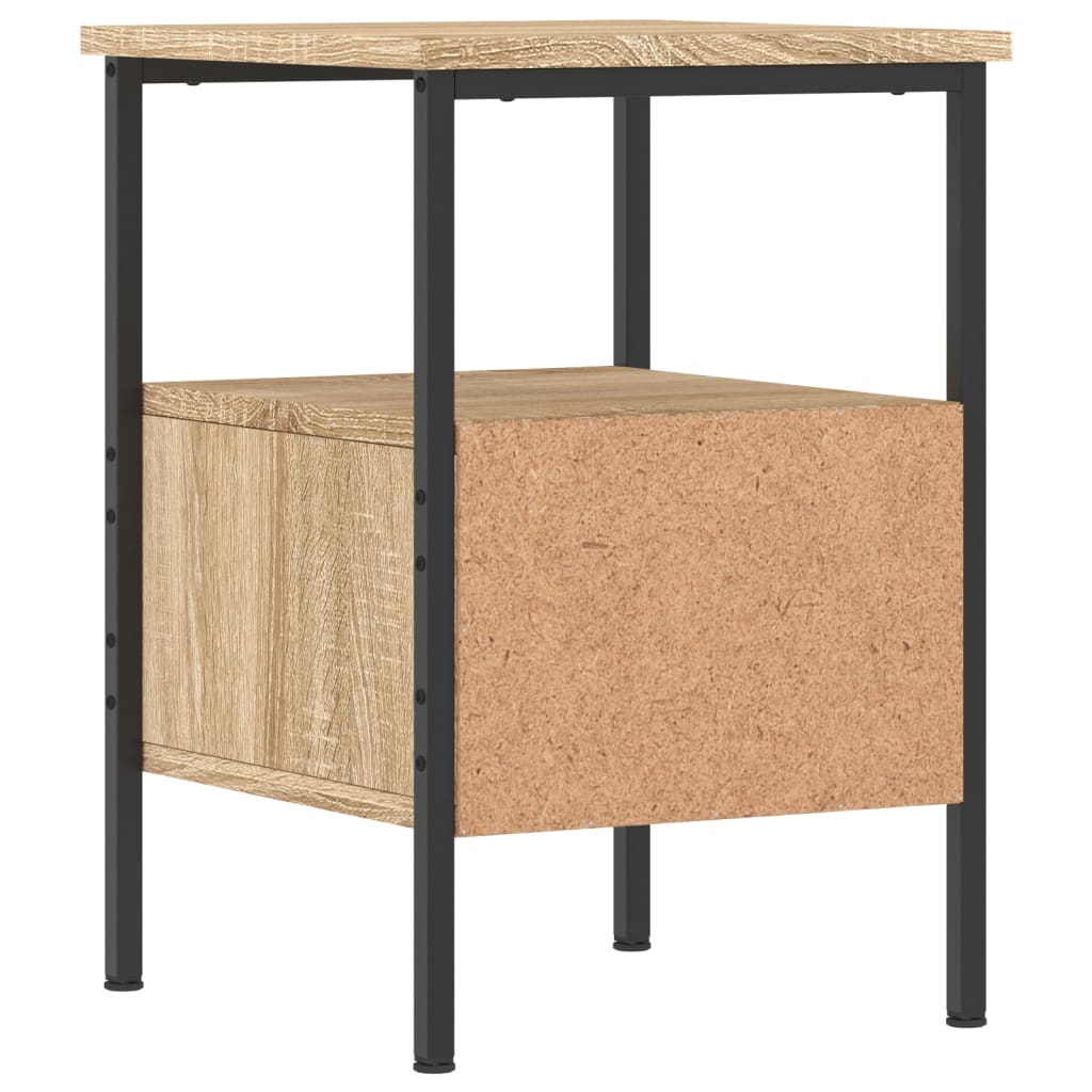 Mesita de noche madera de ingeniería roble Sonoma 34x36x50 cm - Imagen 8