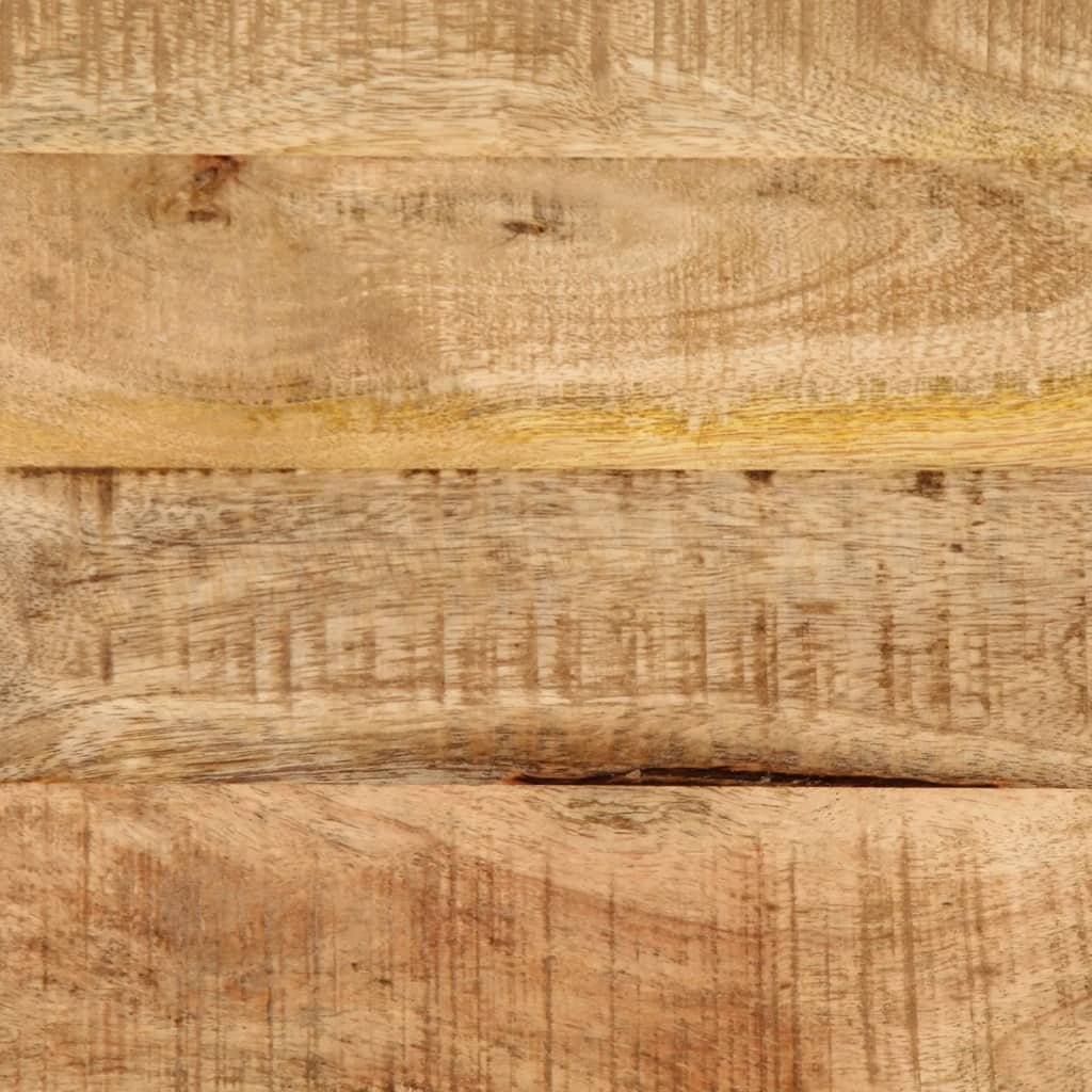 Mesita de noche de madera maciza de mango rugosa 40x30x52,5 cm - Imagen 10