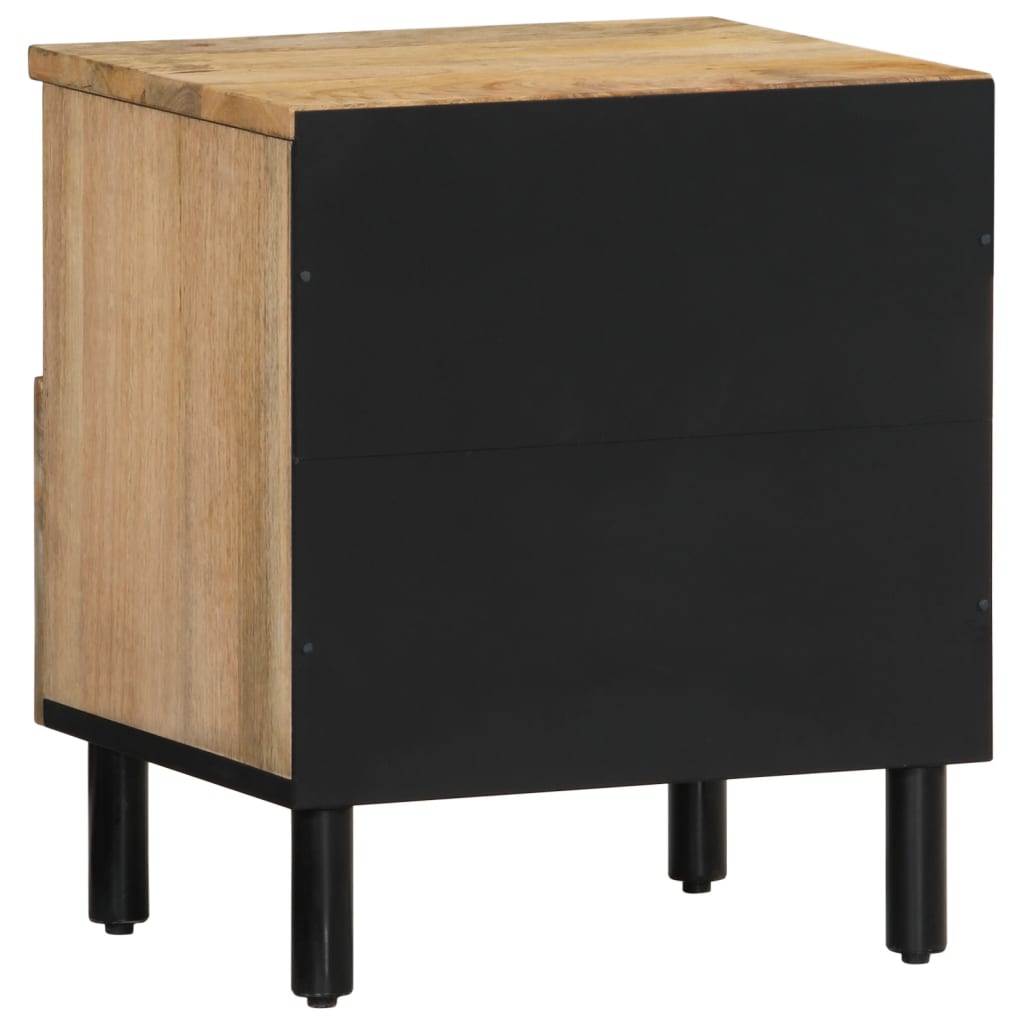 Mesita de noche de madera maciza de mango 40x33x46 cm - Imagen 7