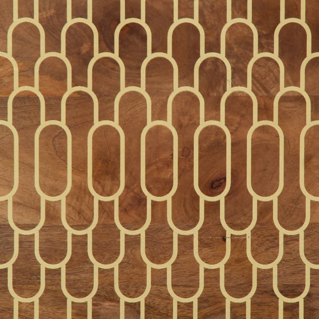 Mesita de noche madera maciza de mango 50x33x60 cm - Imagen 11