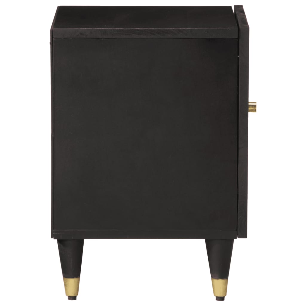 Mesita de noche de madera maciza de mango 40x33x46 cm - Imagen 4