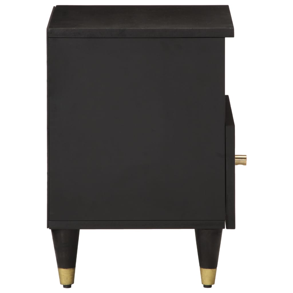 Mesita de noche de madera maciza de mango 40x33x46 cm - Imagen 4