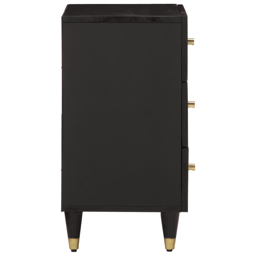 Mesita de noche madera maciza de mango 50x33x60 cm - Imagen 4