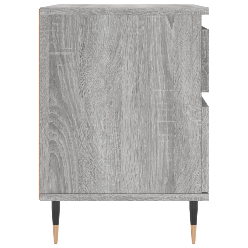 Mesita de noche madera de ingeniería gris Sonoma 40x35x50 cm - Imagen 7