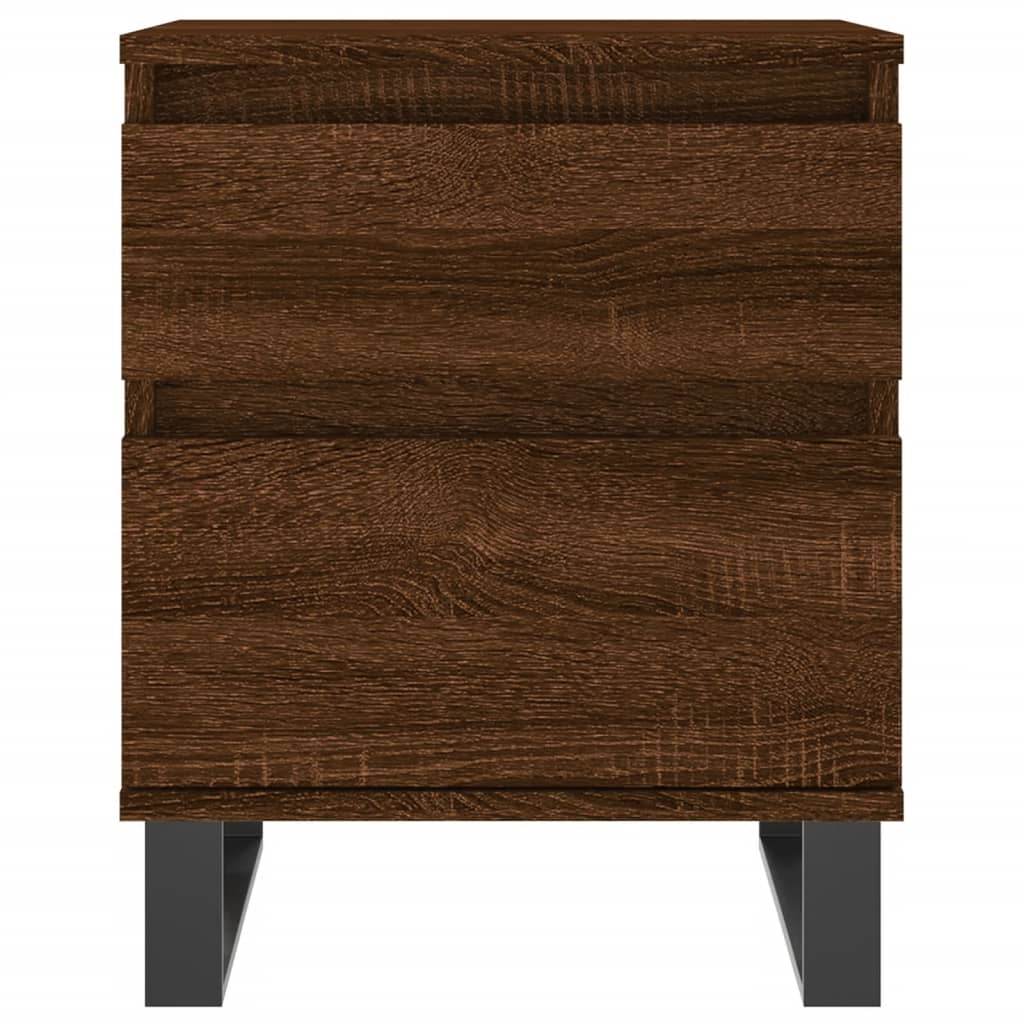 Mesita de noche madera de ingeniería marrón roble 40x35x50 cm - Imagen 5