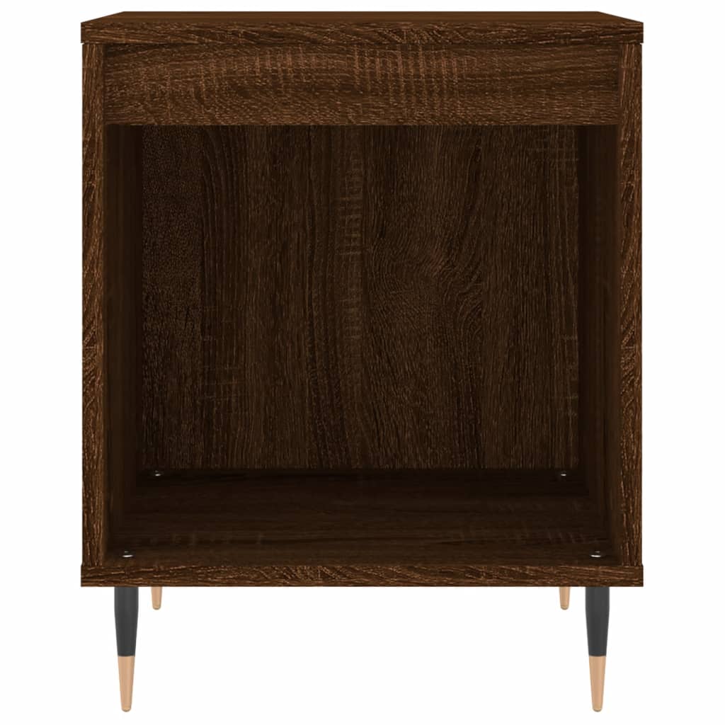 Mesita de noche madera de ingeniería marrón roble 40x35x50 cm - Imagen 4