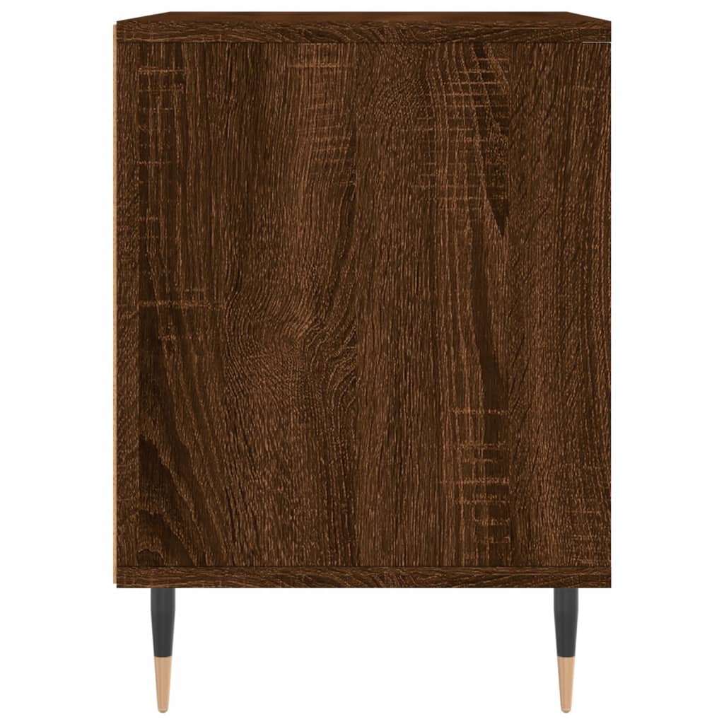 Mesita de noche madera de ingeniería marrón roble 40x35x50 cm - Imagen 5