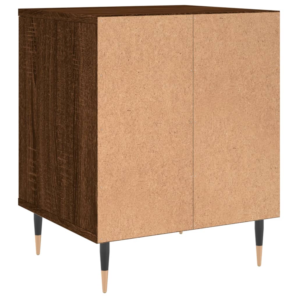Mesita de noche madera de ingeniería marrón roble 40x35x50 cm - Imagen 6