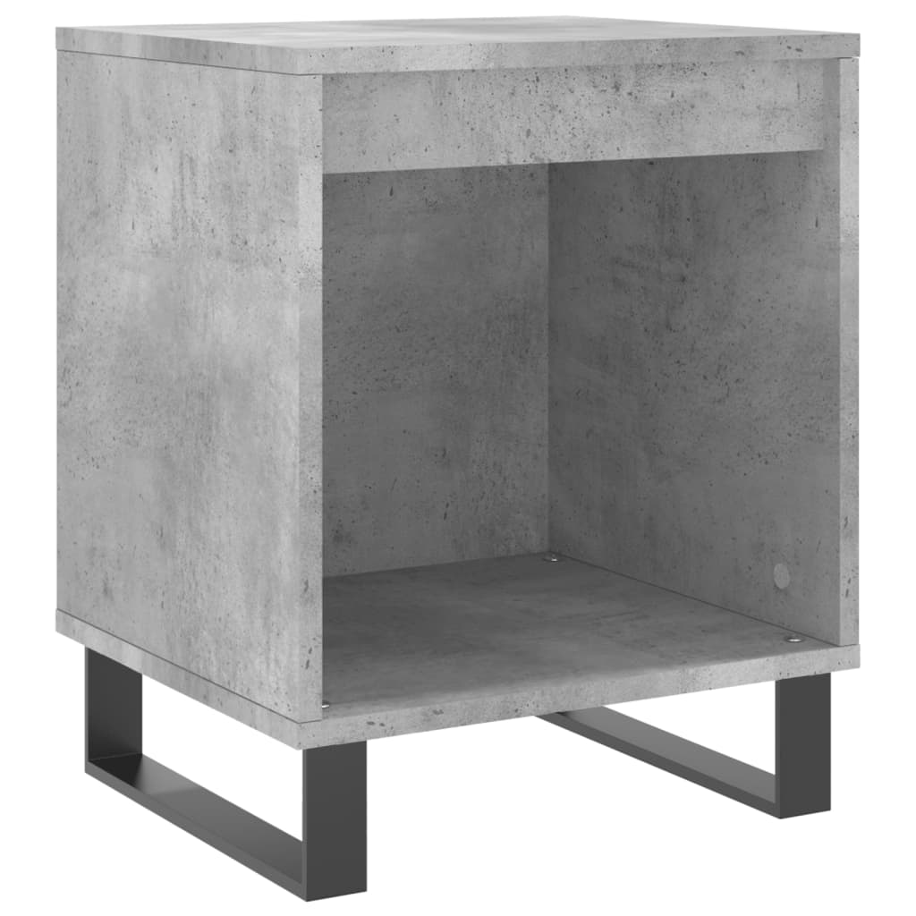 Mesita de noche madera de ingeniería gris hormigón 40x35x50 cm - Imagen 2