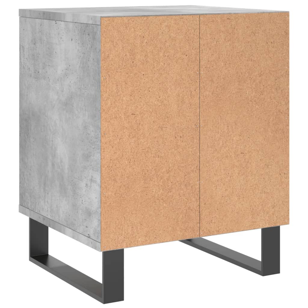 Mesita de noche madera de ingeniería gris hormigón 40x35x50 cm - Imagen 6