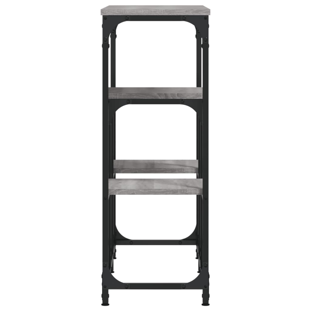 Mesa consola madera de ingeniería gris Sonoma 89,5x28x76 cm - Imagen 5