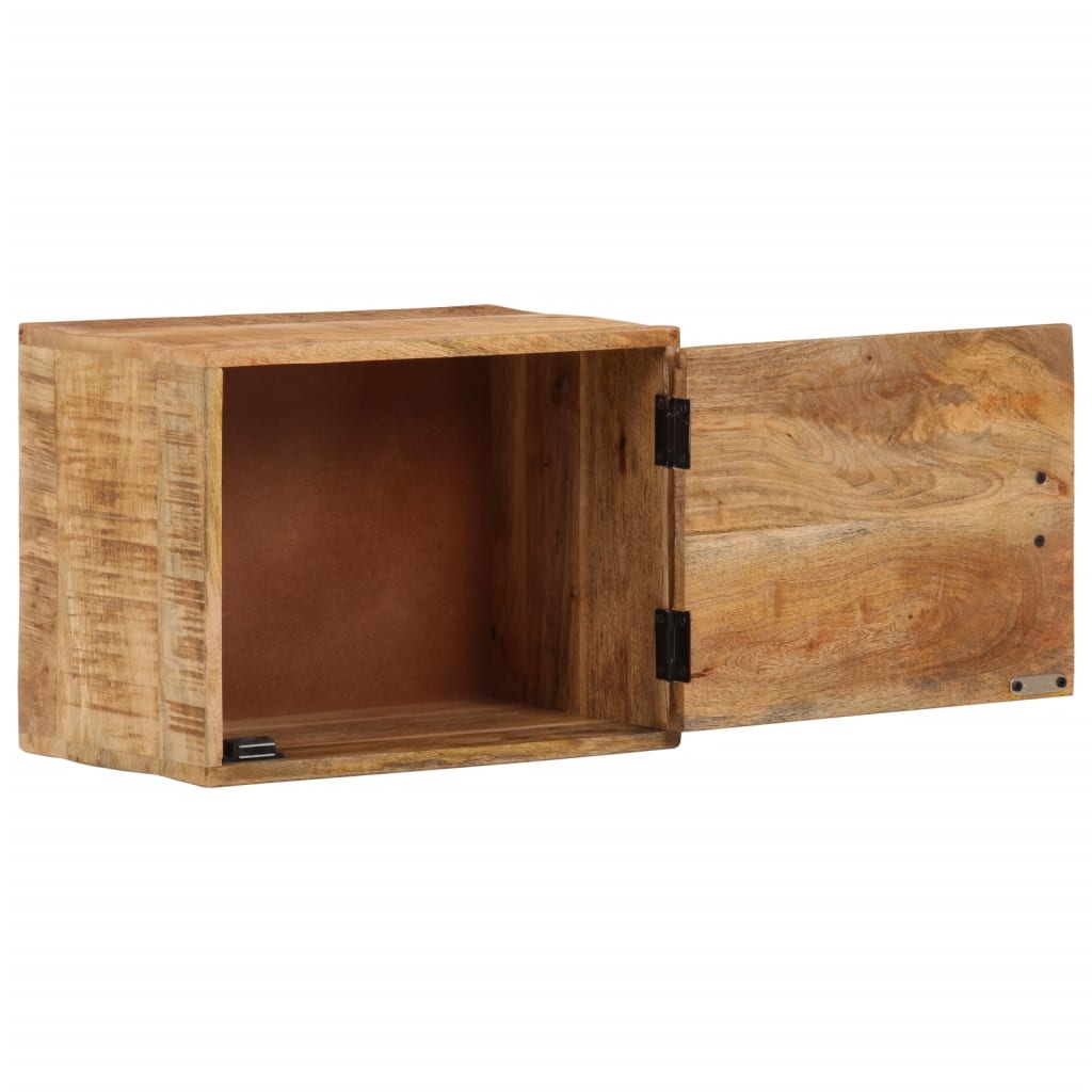 Mesita de noche de pared madera maciza de acacia 40x30x25 cm - Imagen 2