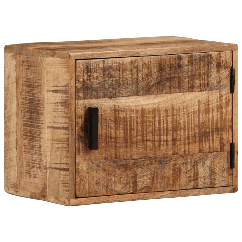 Mesita de noche de pared madera maciza de acacia 40x30x25 cm - Imagen 11