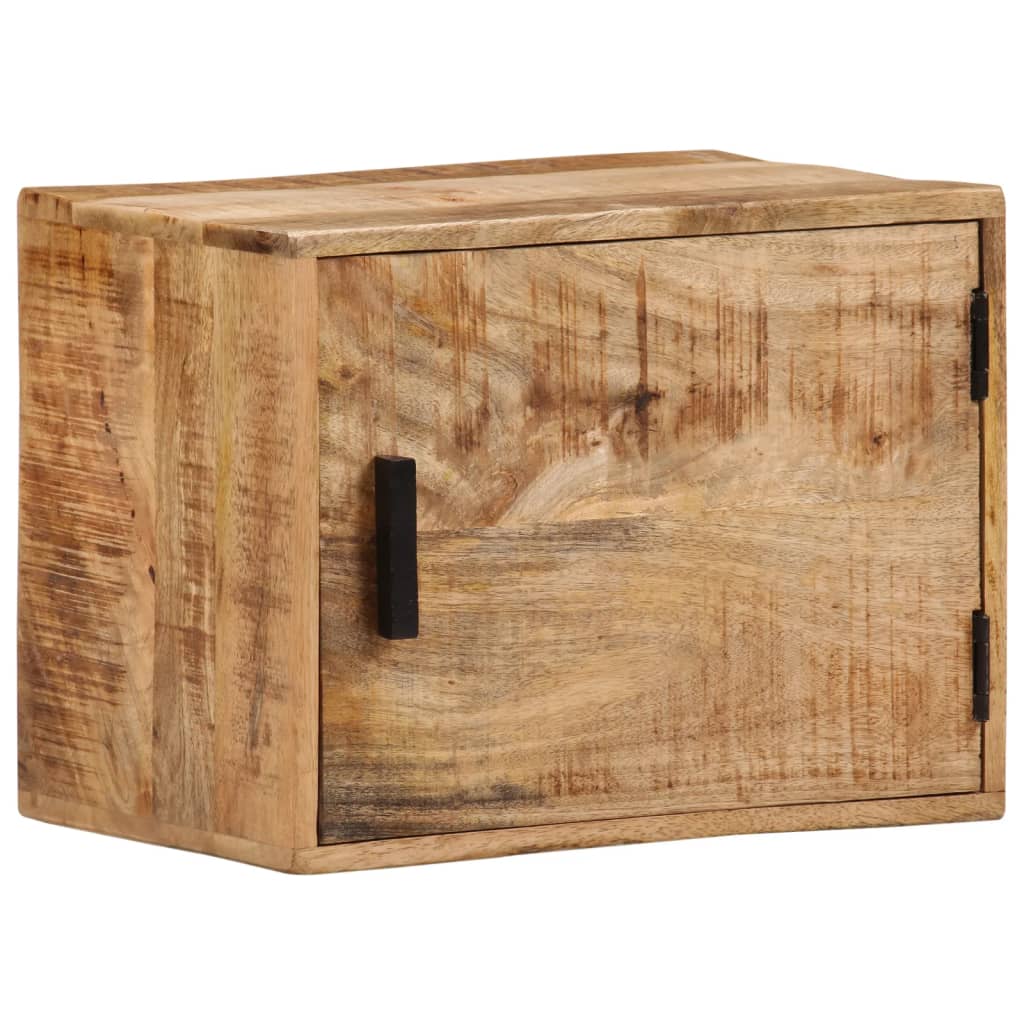 Mesita de noche de pared madera maciza de acacia 40x30x25 cm - Imagen 12