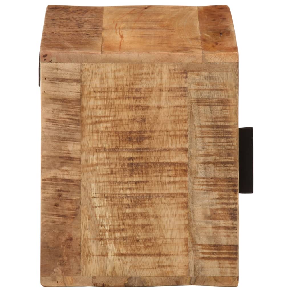 Mesita de noche de pared madera maciza de acacia 40x30x25 cm - Imagen 4