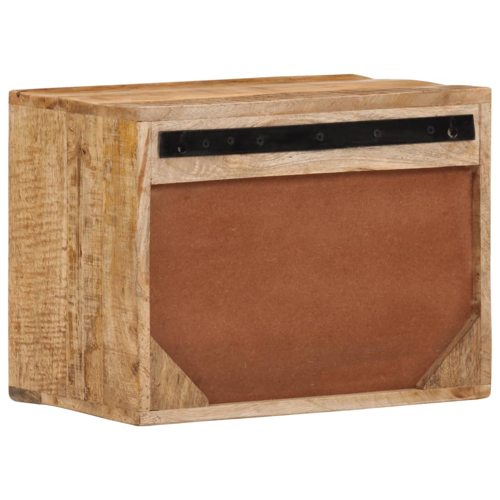 Mesita de noche de pared madera maciza de acacia 40x30x25 cm - Imagen 5