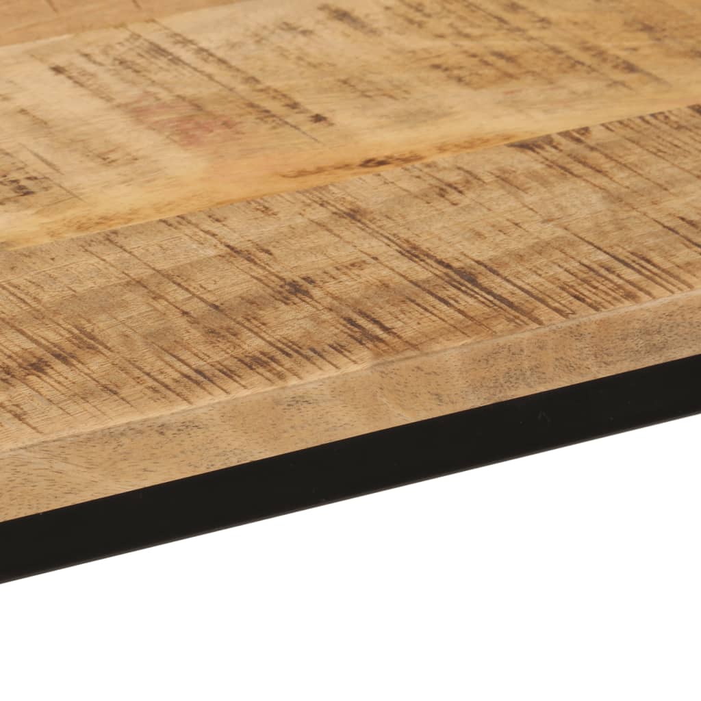 Mesa consola madera maciza mango rugosa y hierro 110x30x75 cm - Imagen 5