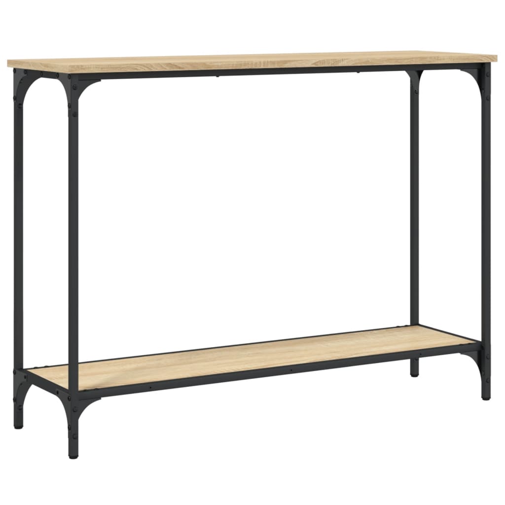 Mesa consola madera de ingeniería roble Sonoma 101x30,5x75 cm - Imagen 2