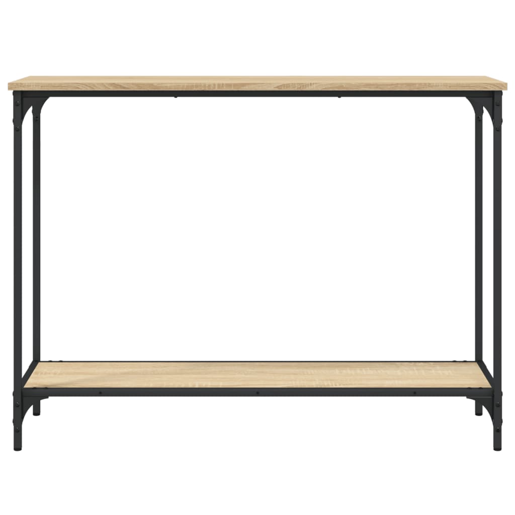 Mesa consola madera de ingeniería roble Sonoma 101x30,5x75 cm - Imagen 4