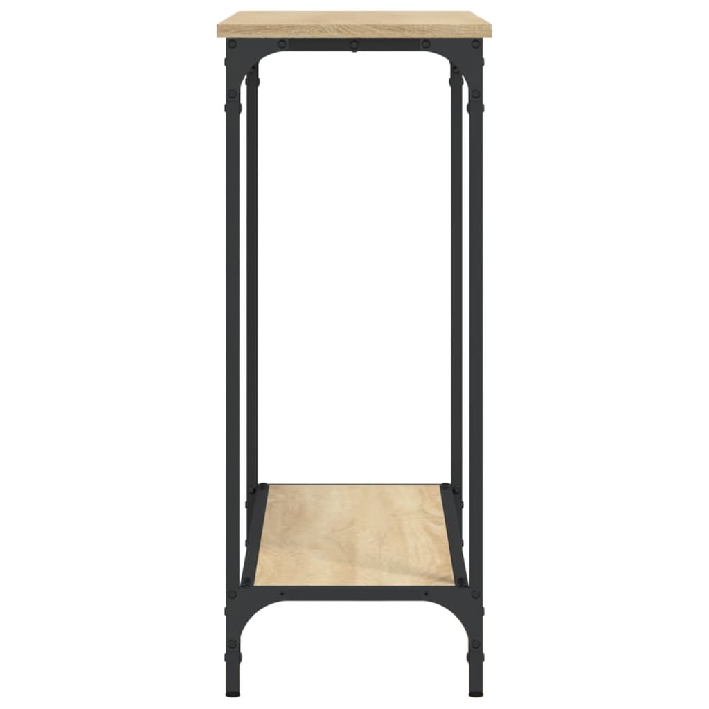 Mesa consola madera de ingeniería roble Sonoma 101x30,5x75 cm - Imagen 5