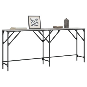 Mesa consola madera de ingeniería gris Sonoma 180x29x75 cm