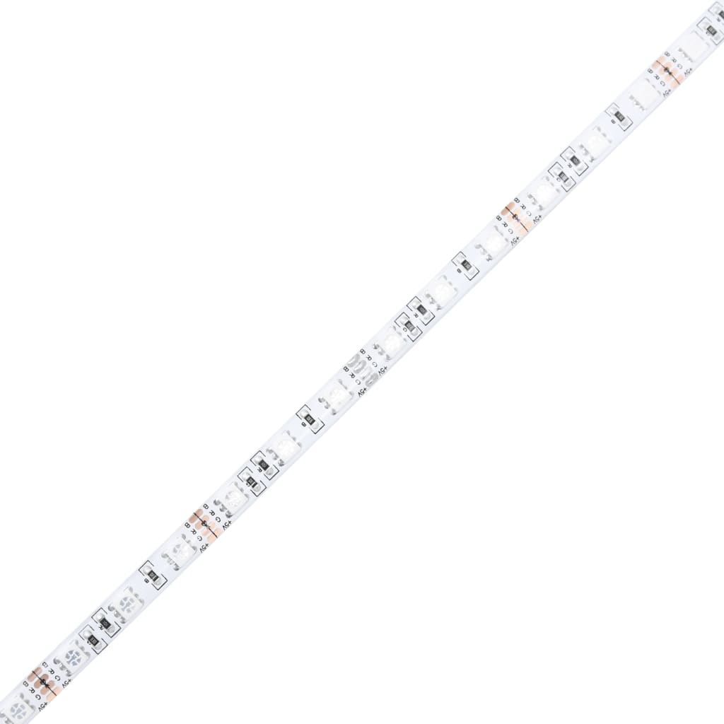 Mesita de noche de pared con luces LED roble ahumado - Imagen 12