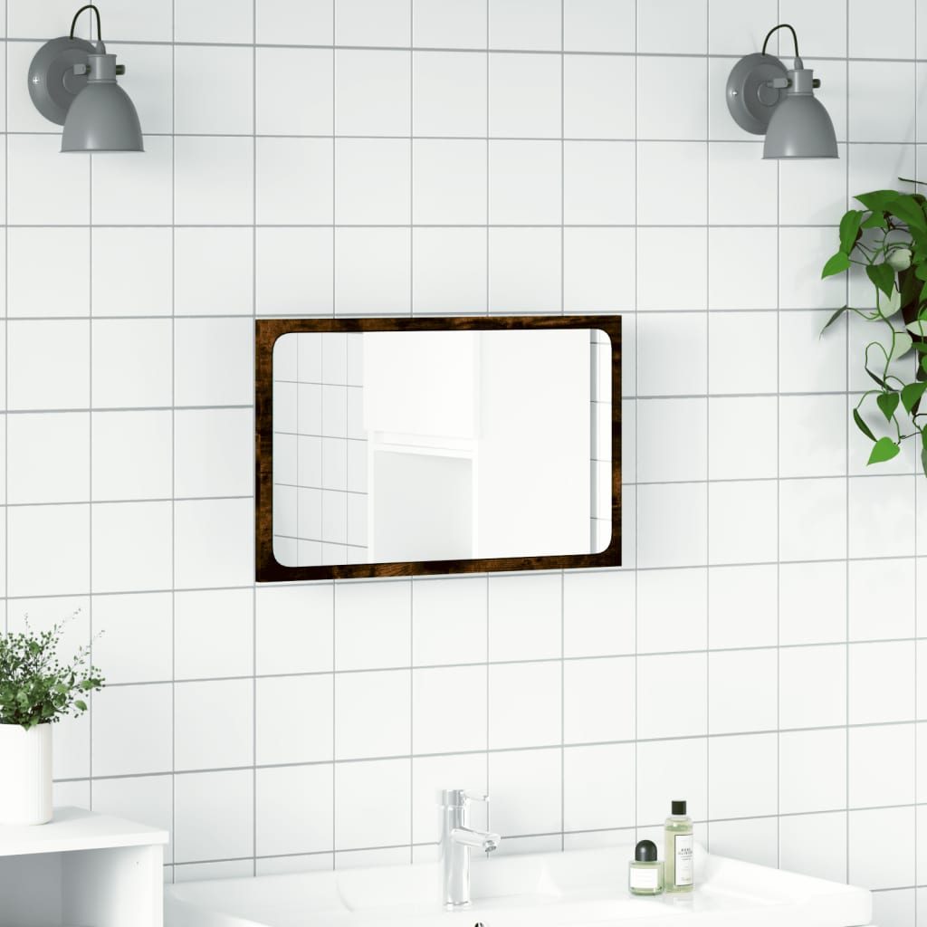 Espejo de baño LED madera ingeniería roble Sonoma 60x8,5x38 cm - Imagen 4