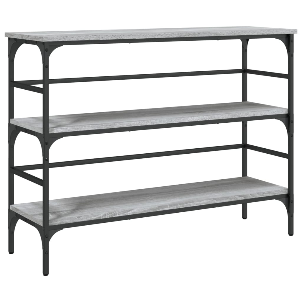 Mesa consola madera de ingeniería gris Sonoma 100x32x75 cm - Imagen 2