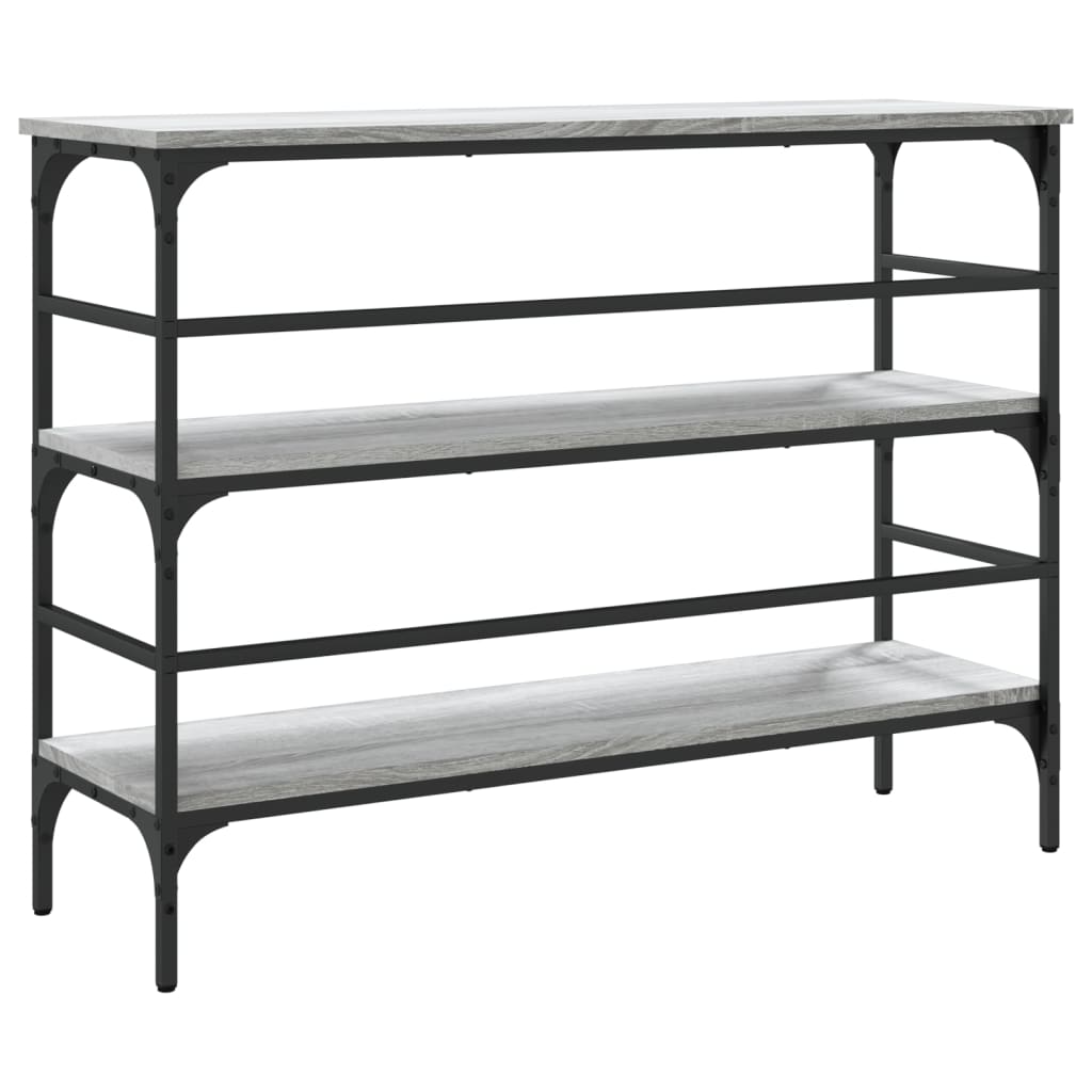 Mesa consola madera de ingeniería gris Sonoma 100x32x75 cm - Imagen 7