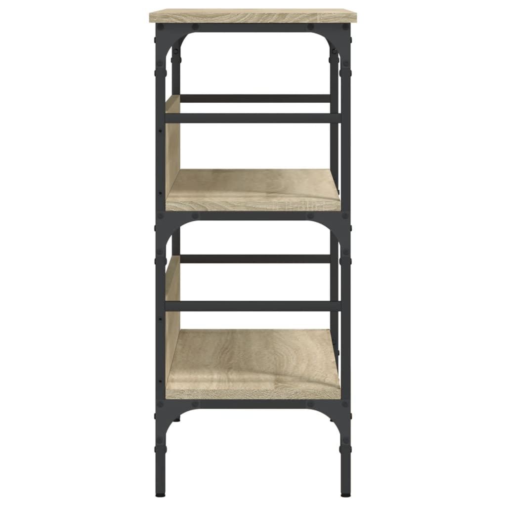 Mesa consola madera de ingeniería roble Sonoma 75x32x75 cm - Imagen 6