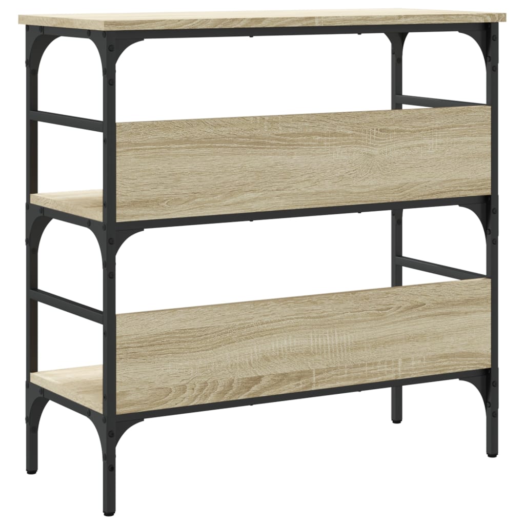 Mesa consola madera de ingeniería roble Sonoma 75x32x75 cm - Imagen 7