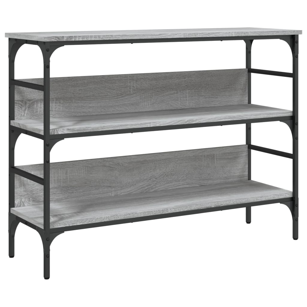 Mesa consola madera de ingeniería gris Sonoma 100x32x75 cm - Imagen 2