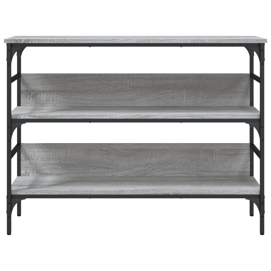 Mesa consola madera de ingeniería gris Sonoma 100x32x75 cm - Imagen 5