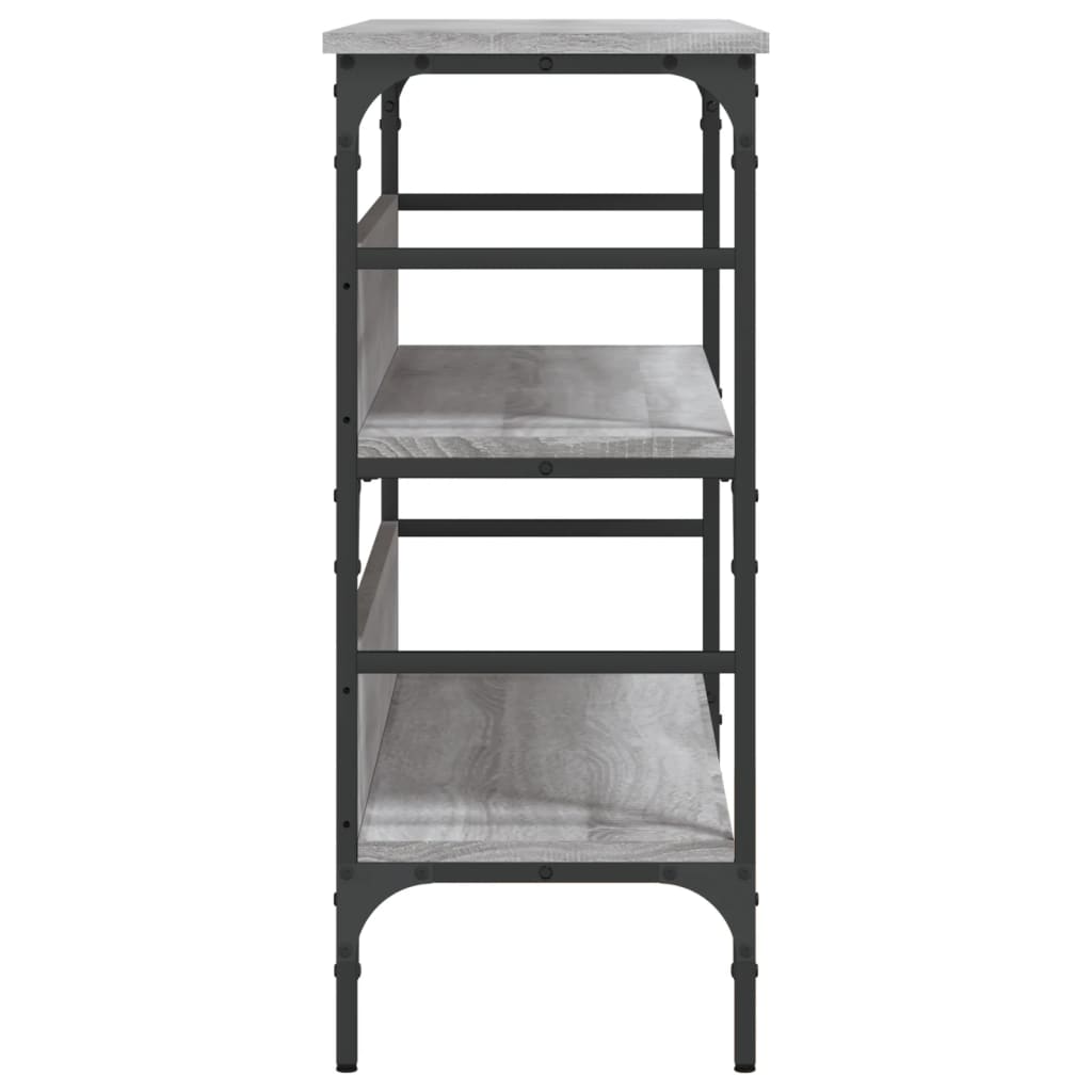Mesa consola madera de ingeniería gris Sonoma 100x32x75 cm - Imagen 6